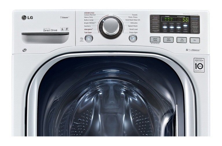 LG 27 inch, 5.0 cu.ft. Full Size All-in-One Front Load Washer / Dryer Combo with TurboWash™ and Steam Technology, WM3997HWA